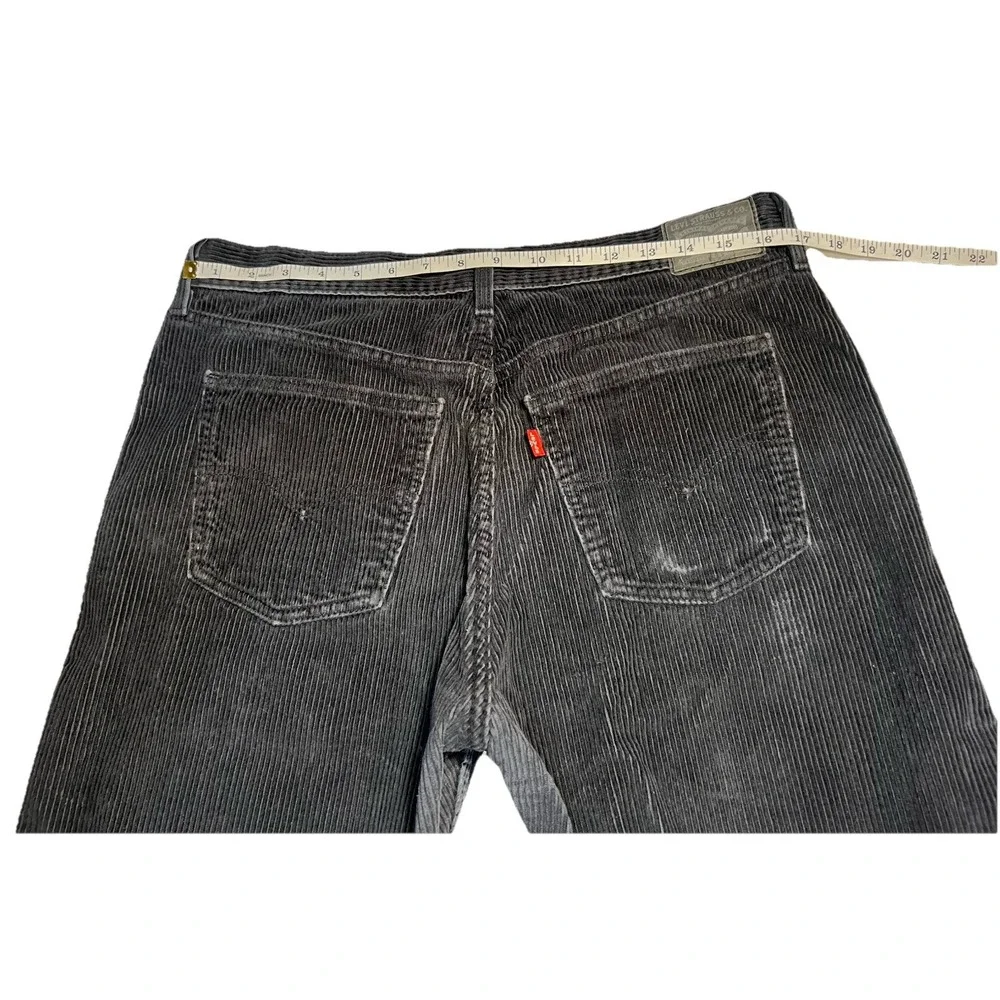 Levi's Men's Black Corduroy Straight Leg Pants Size 33x30 Grunge Rock Punk Goth